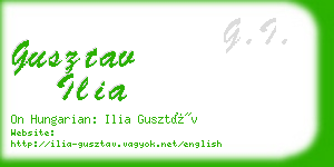 gusztav ilia business card